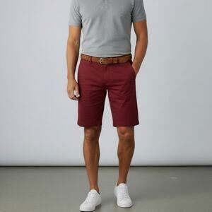 Lululemon Commission Short Slim Chino Shorts 9" Men's Sz 34 Oxblood Preppy